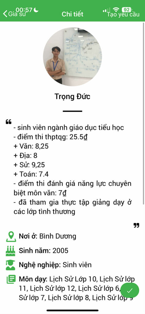 Gia sư Lịch sử THCS 10