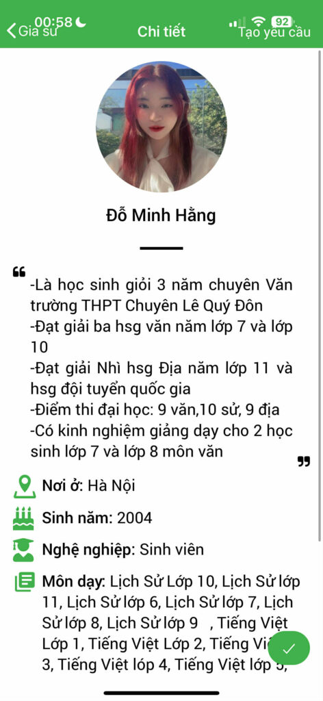 Gia sư Lịch sử THCS 12