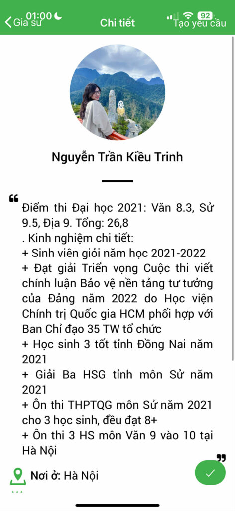 Gia sư Lịch sử THCS 16