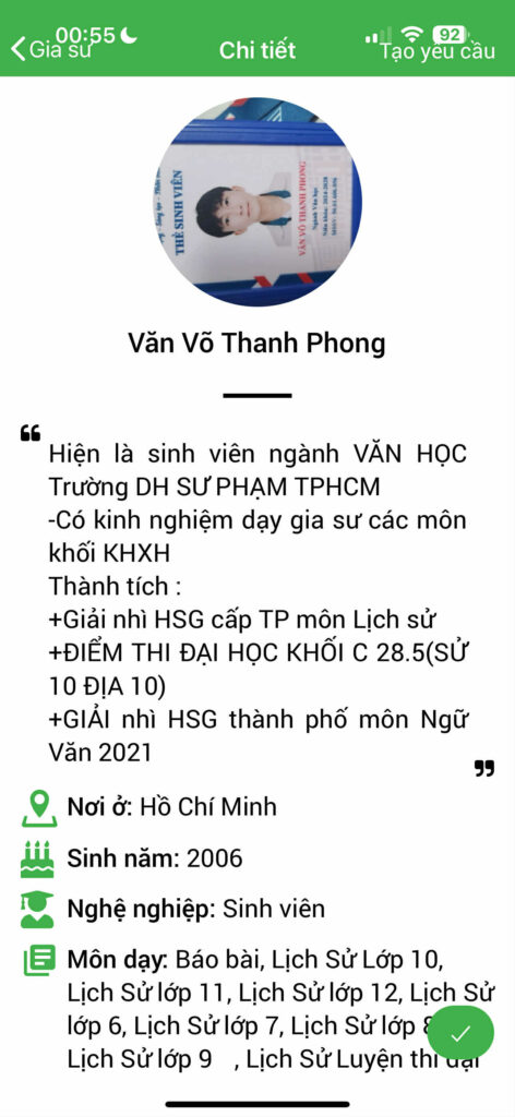 Gia sư Lịch sử THCS 4