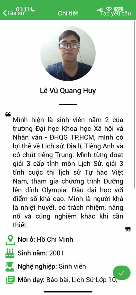 Gia sư Lịch sử THPT 15