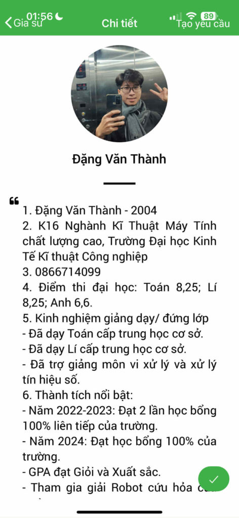 Gia sư Vật Lý THCS 12