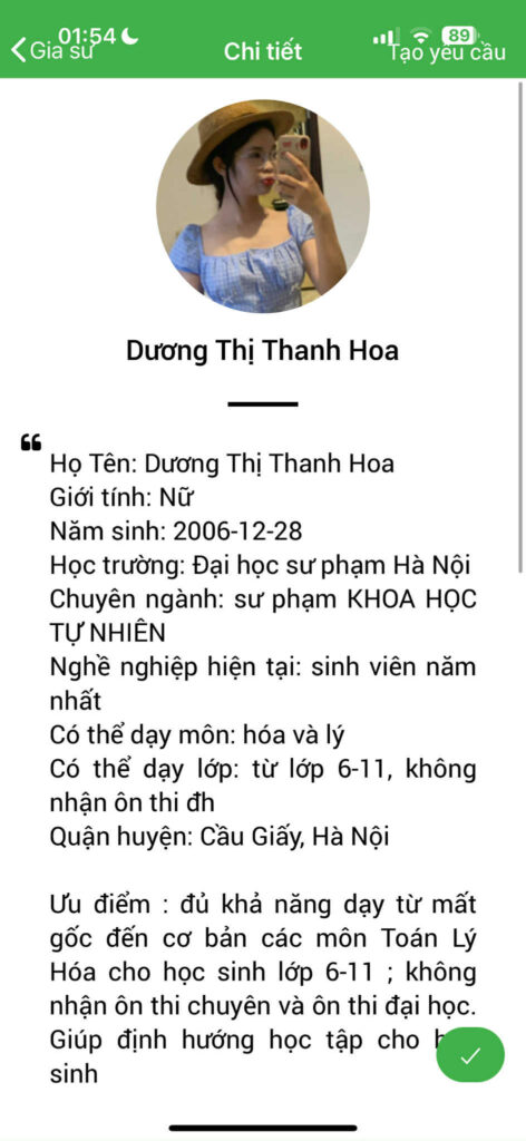 Gia sư Vật Lý THCS 7